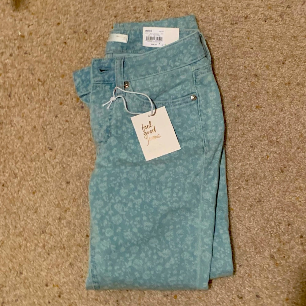 Feel Good Jeans Floral Skinny Crop